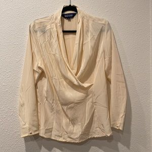 90s classic‎ SILK wrap blouse